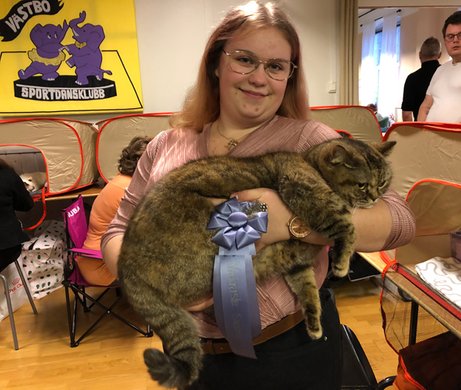 Vackraste svans - katten Mitzy med matte Louise Danielsson